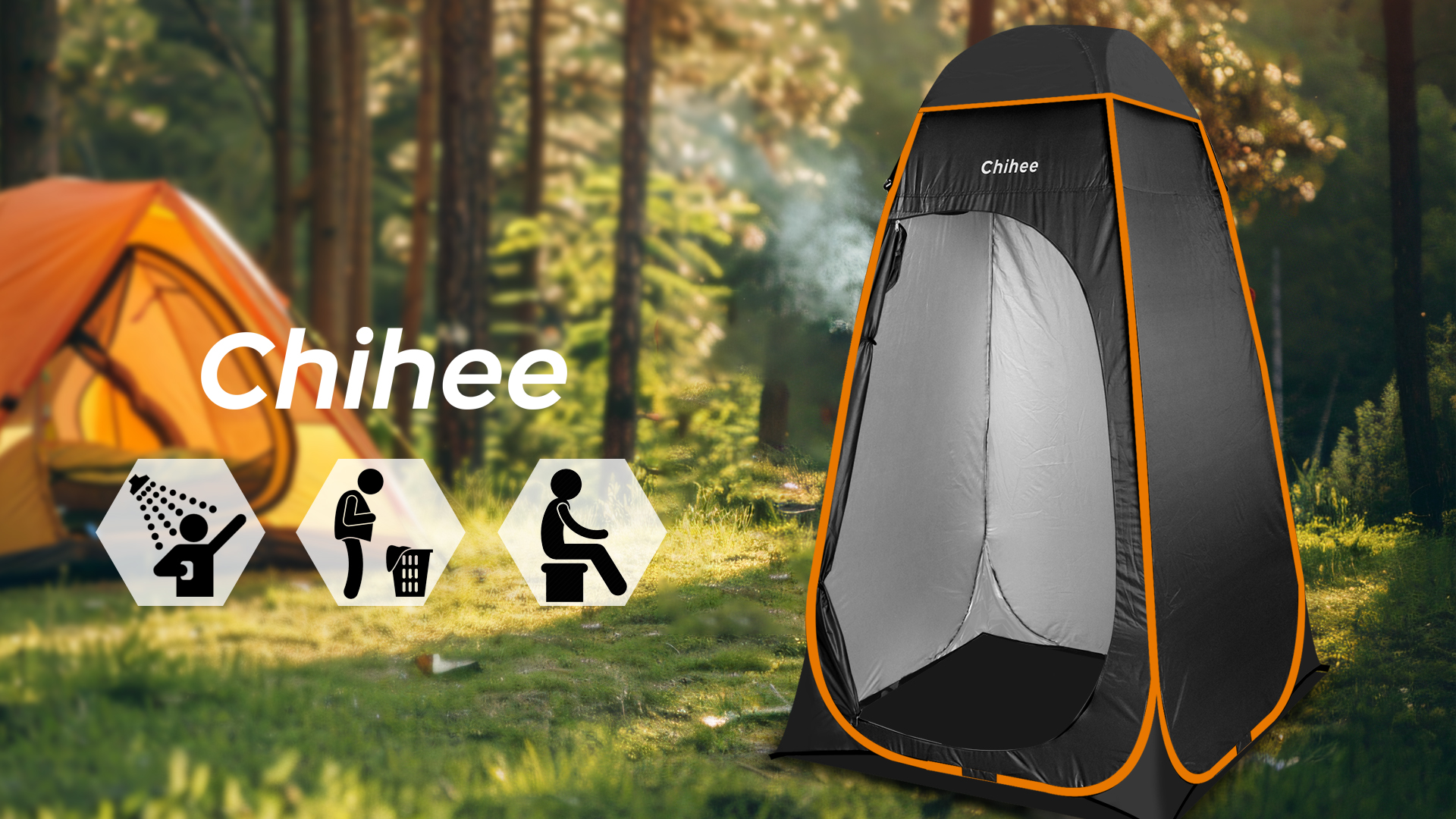 Tente Portable Pop Up tente Camping avec sac WC douche vestiaire à l