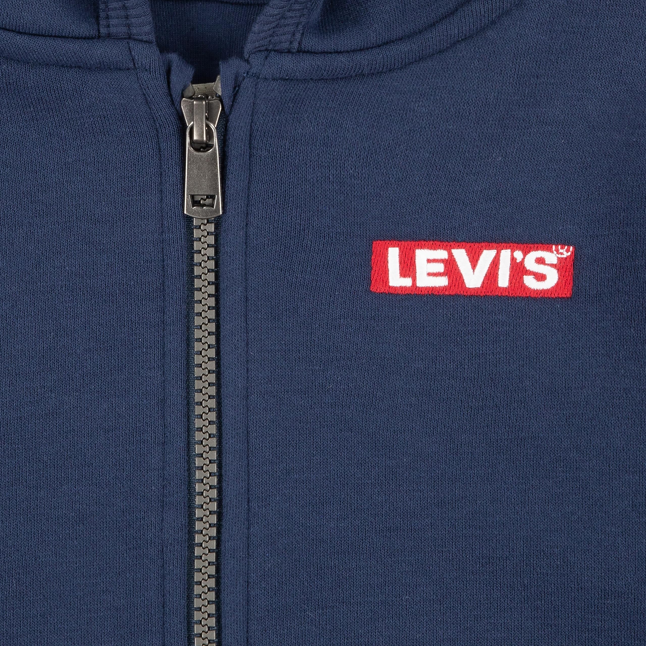 Levi's LVN Boxtab Full Zip Hoodie Felpe con Cappuccio Bambini e Ragazzi