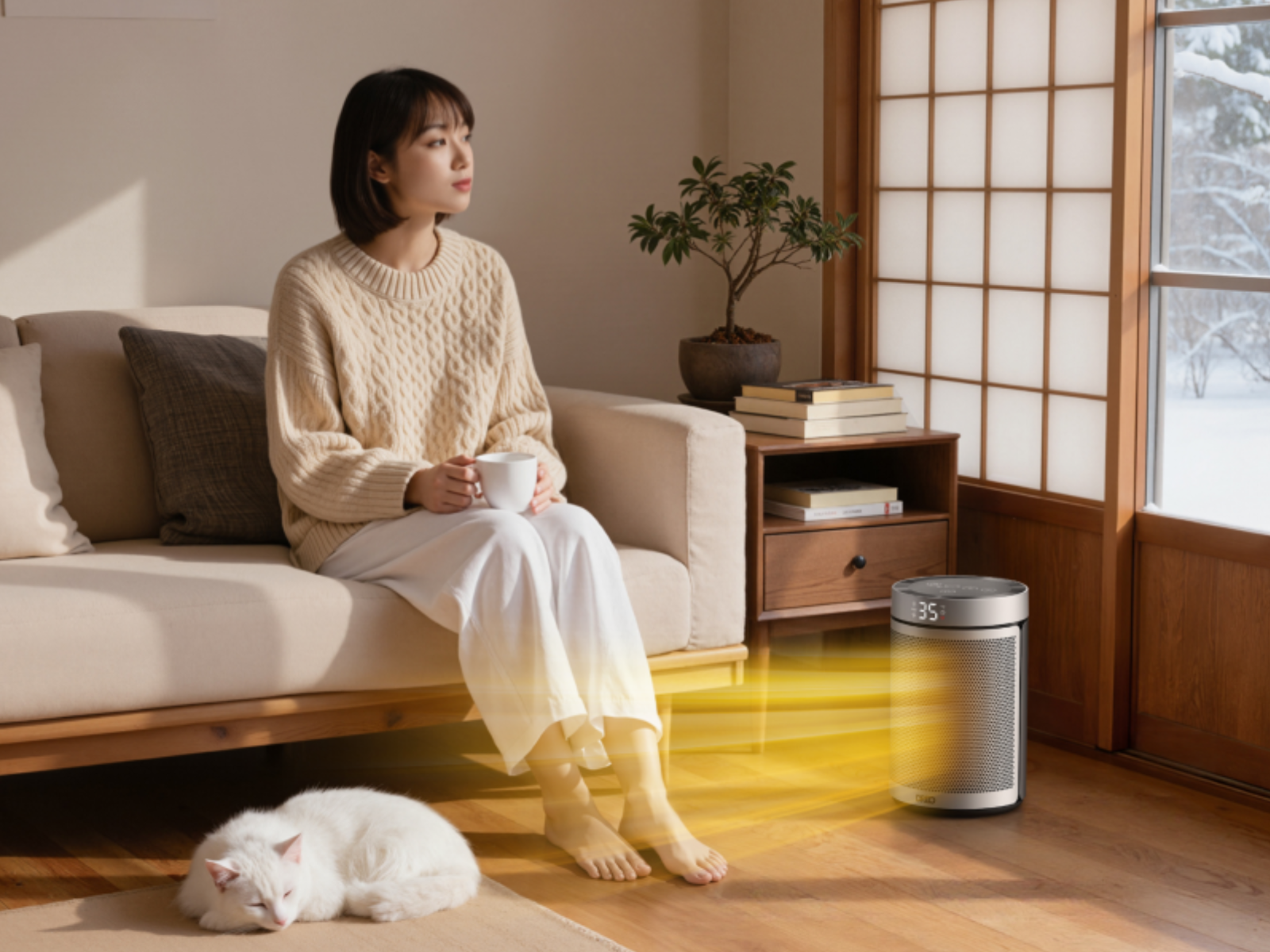 Amazon | DREO (ドレオ) セラミックヒーター 【小型 足元ヒーター