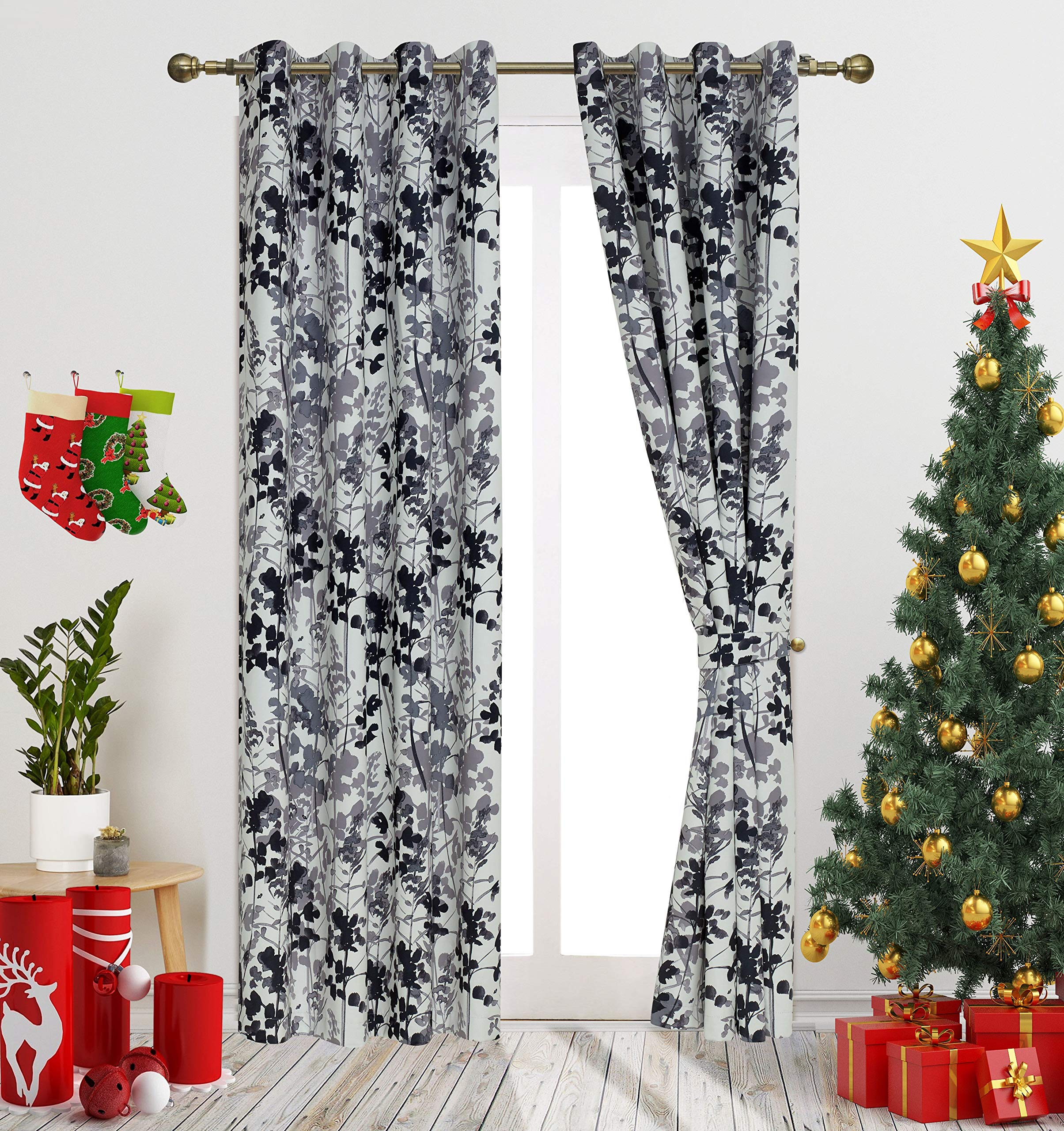 Black Floral Curtains Curtains & Drapes 2023