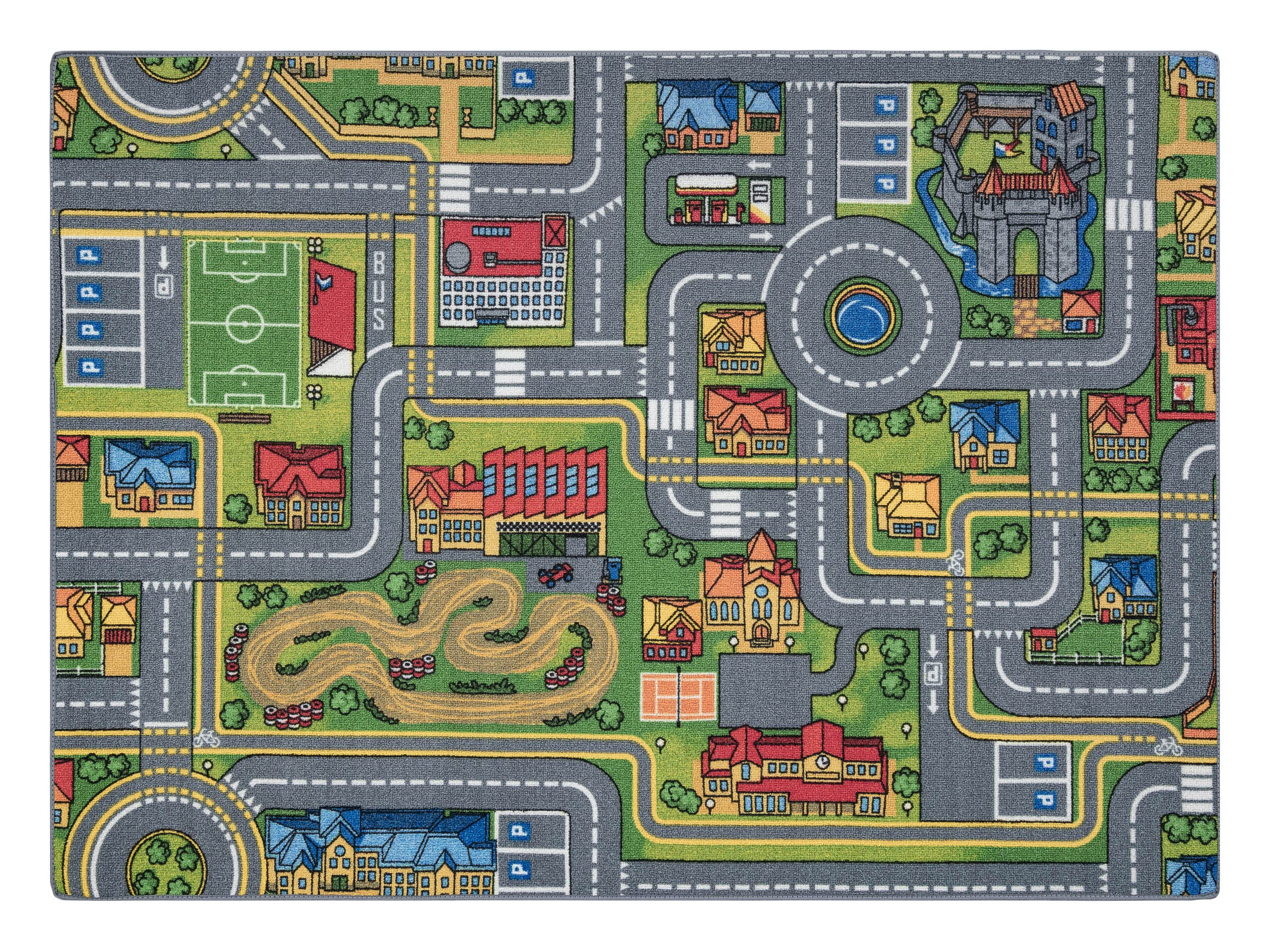Tapis Moderne Rebel Ro rugsx gris anti-glisse et facile à nettoyer