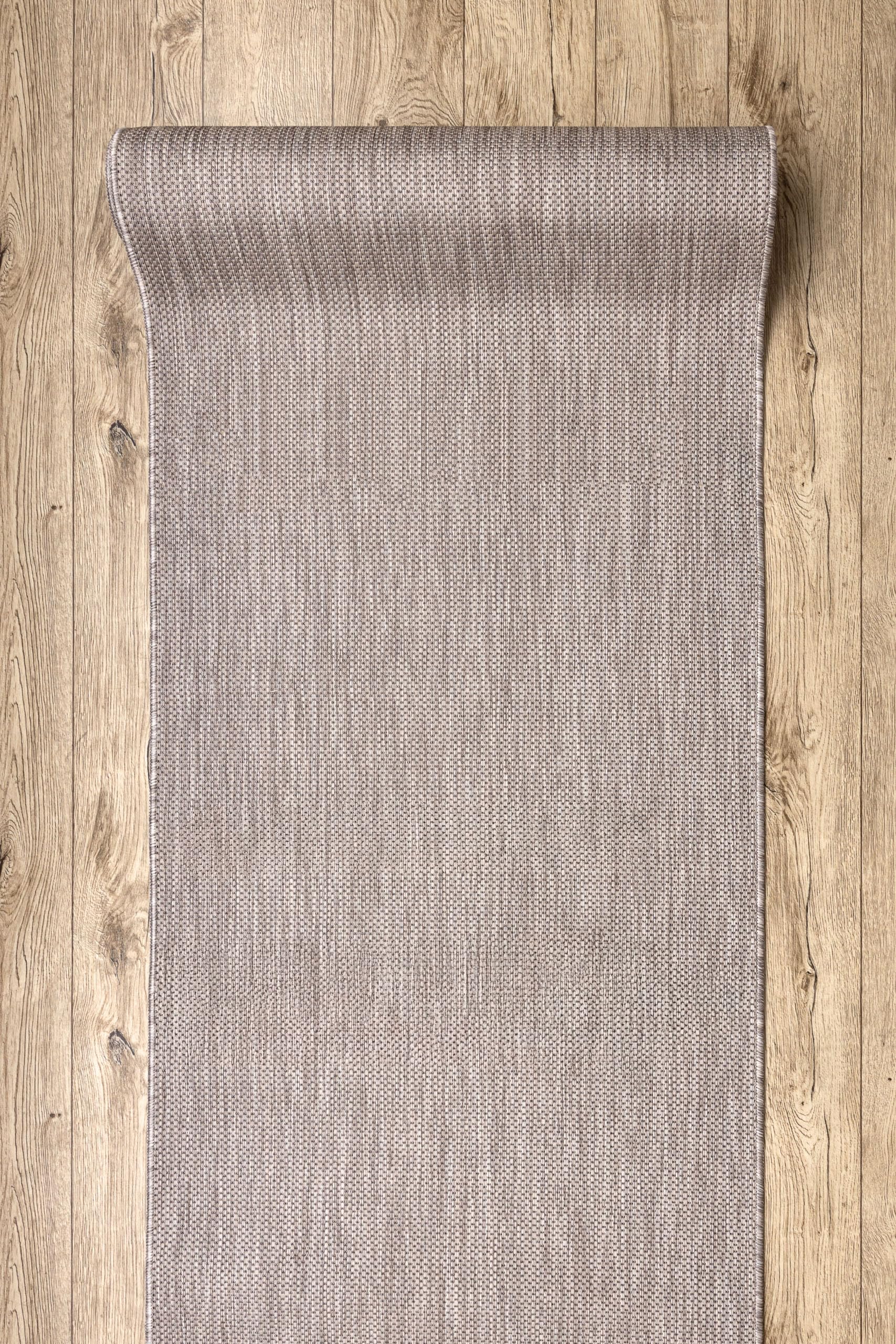 rugsx Passatoia SION effetto sisal, tappeto a tessitura piatta, resistente e facile da pulire, interno esterno, cucina corridoio balcone terrazza, beige 80x200 cm