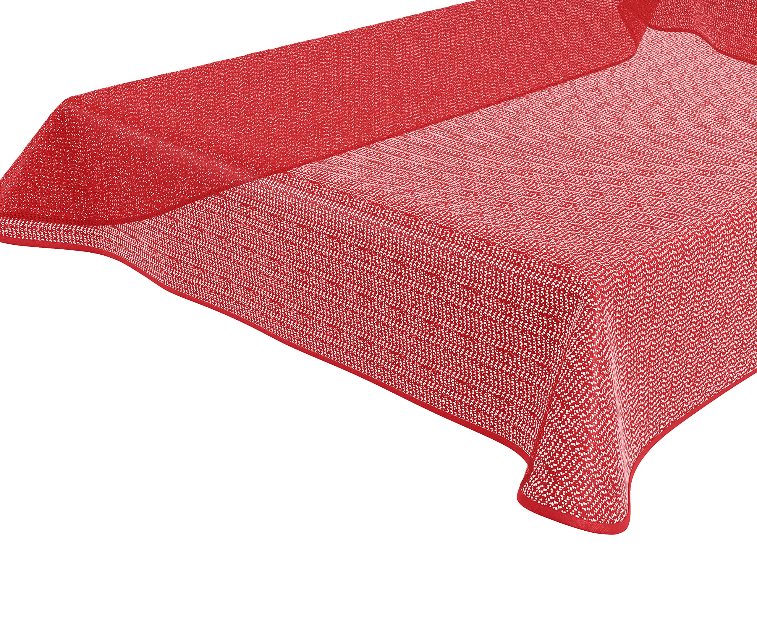 BEAUTEX Garden Tablecloth Weatherproof Soft Foam Red Oval 160 x 220 cm | Washable up to 30 °C, with piping tape and sun protection impregnation, ideal for garden, balcony, terrace and camping-image-5
