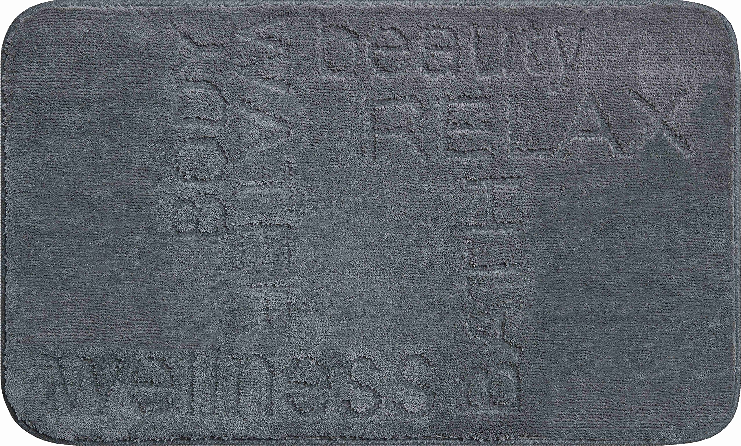 GrundLinea Due 3D bath rug, ultra soft and absorbent, anti slip, FEELING, 70x120 cm, anthracite