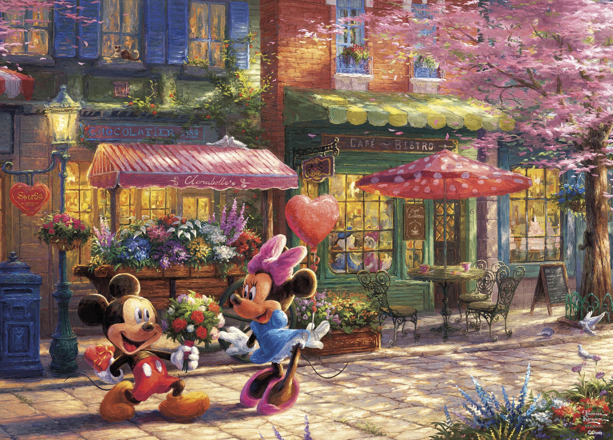 Ceaco - Thomas Kinkade - Disney - Mickey & Minnie Sweetheart Café - Puzzle mit 1000 Teilen