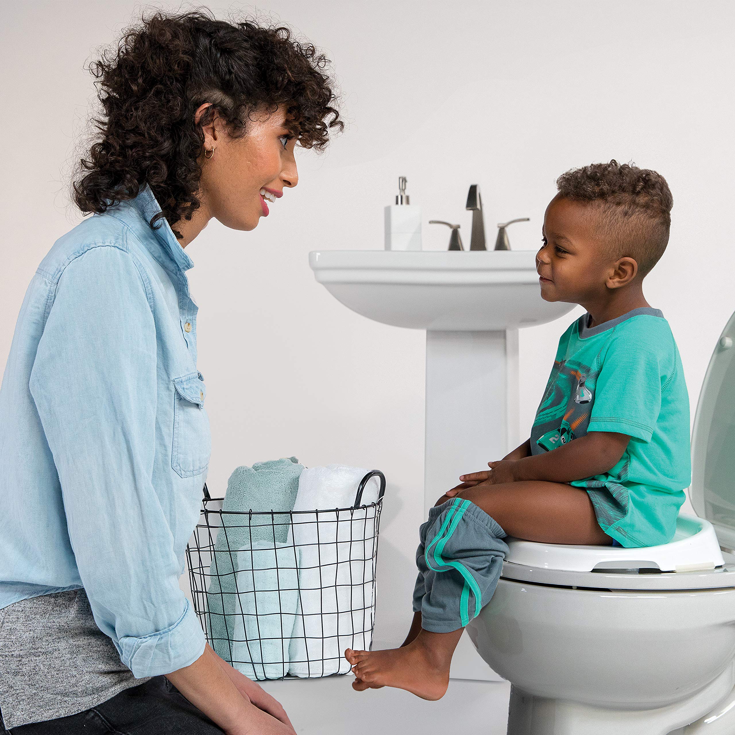 Sommer 3-in-1 Train with Me Potty - Töpfchensitz, Töpfchenaufsatz und Tritthocker für Kleinkinder Töpfchentraining und darüber hinaus - Leicht zu leeren und zu reinigen, platzsparende 3-in-1-Lösung