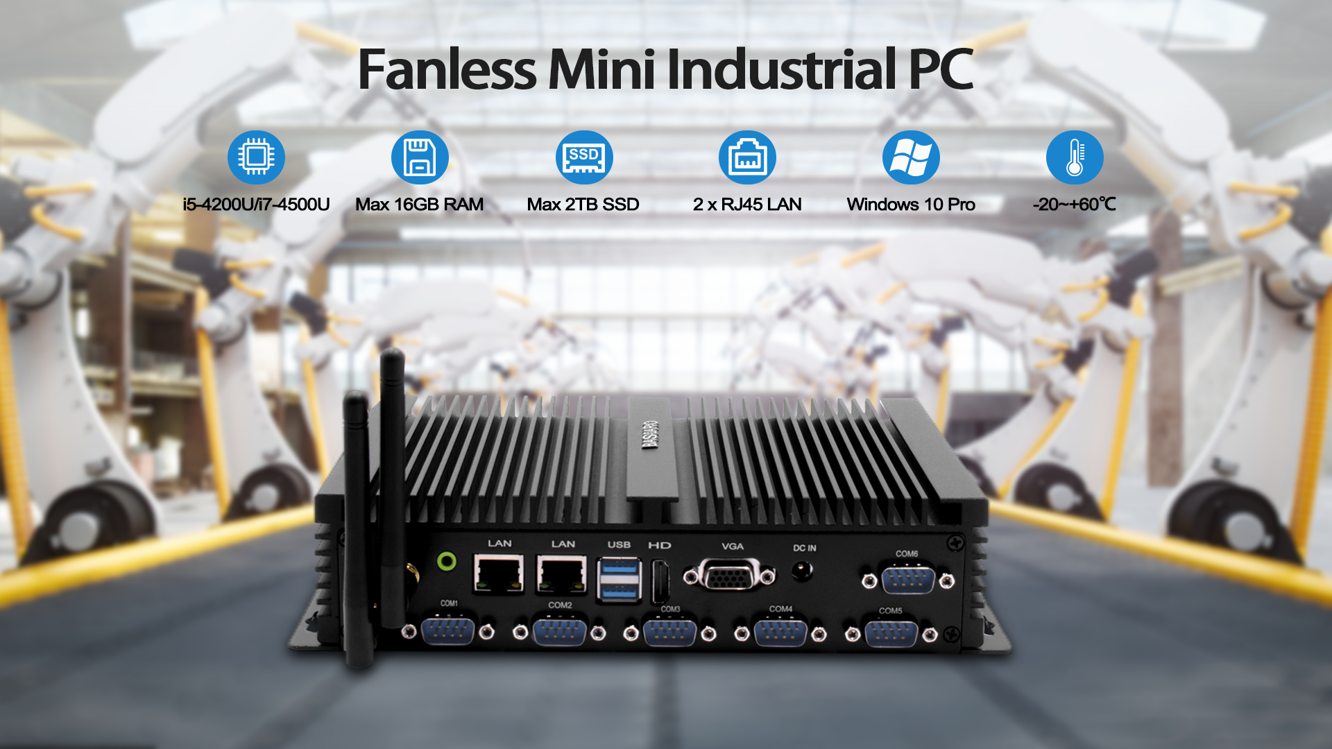 Amazon.co.jp: BASOARO ミニ産業用 PC Win 10 Pro ファンレス PC i5