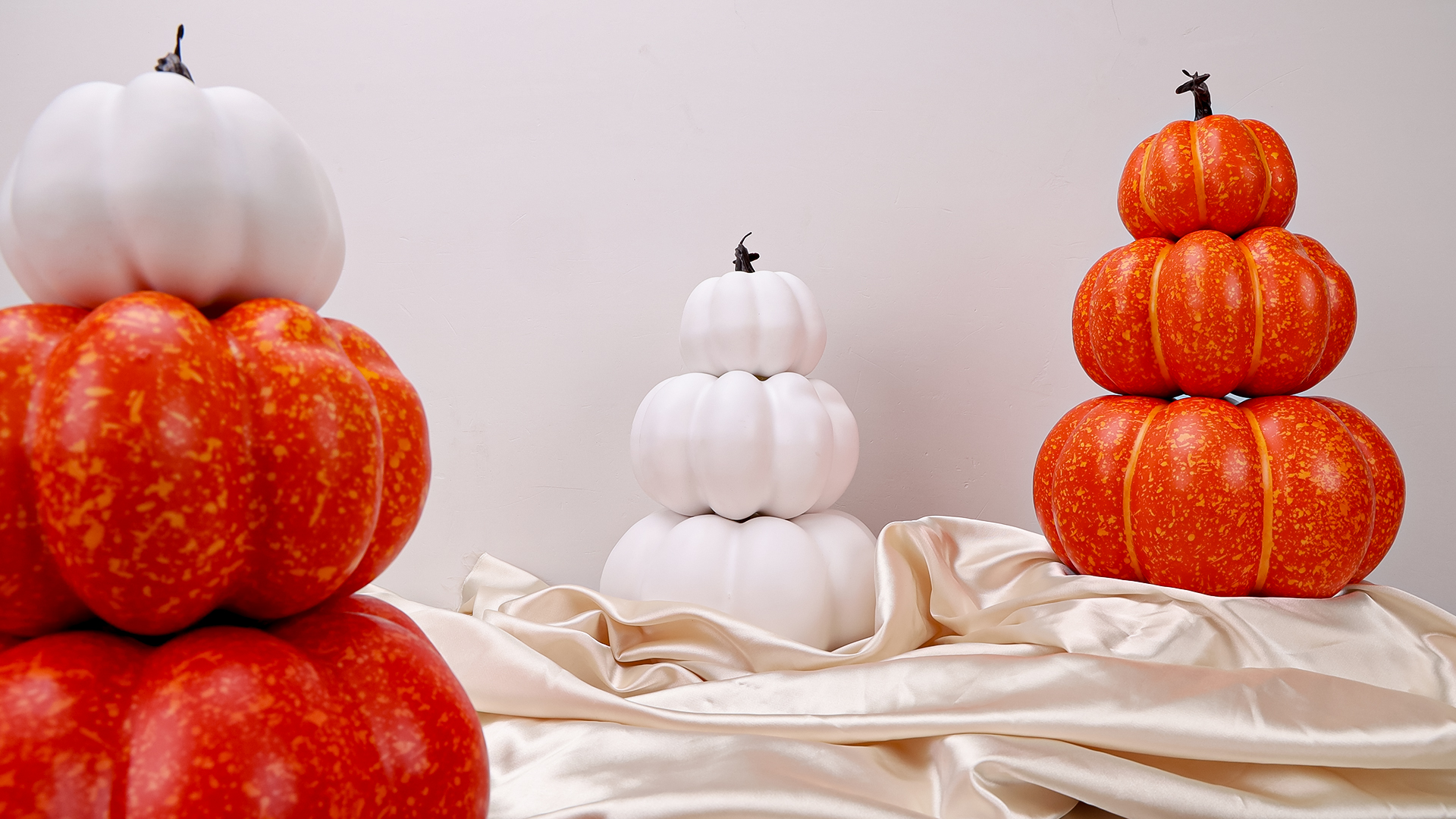 Gresorth 6pcs Fake White Pumpkins Fall Autumn Halloween Christmas Decoration | Seychelles