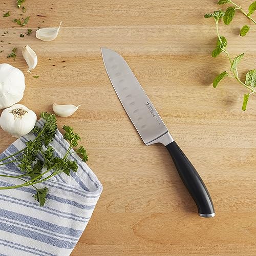 Vista 2 de Henckels Elan - Cuchillo Santoku con borde hueco de 5 pulgadas
