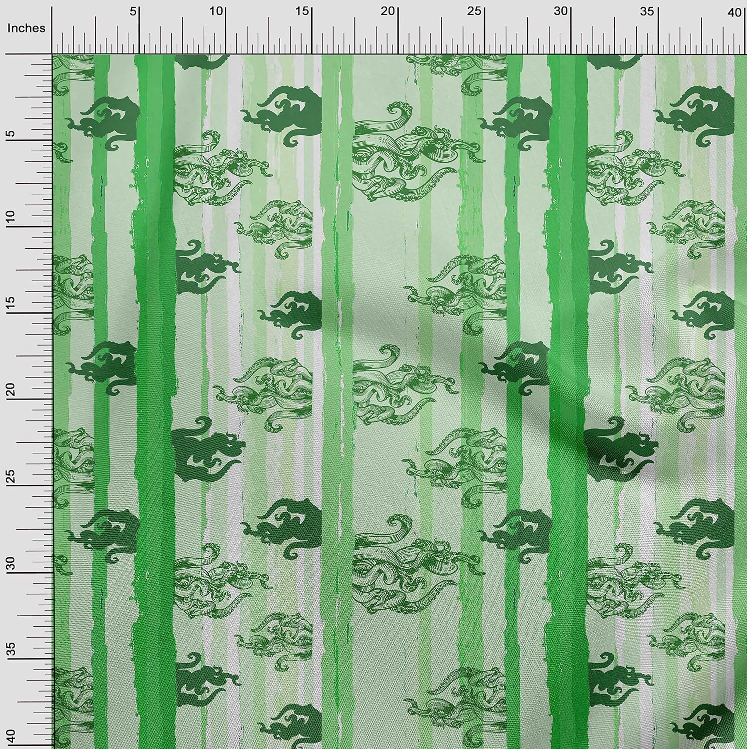 oneOone Cotton Flex Sea Green Fabric Sea Fabric for Sewing Printed Craft Fabric by The Yard 40 Inch Wide-3980