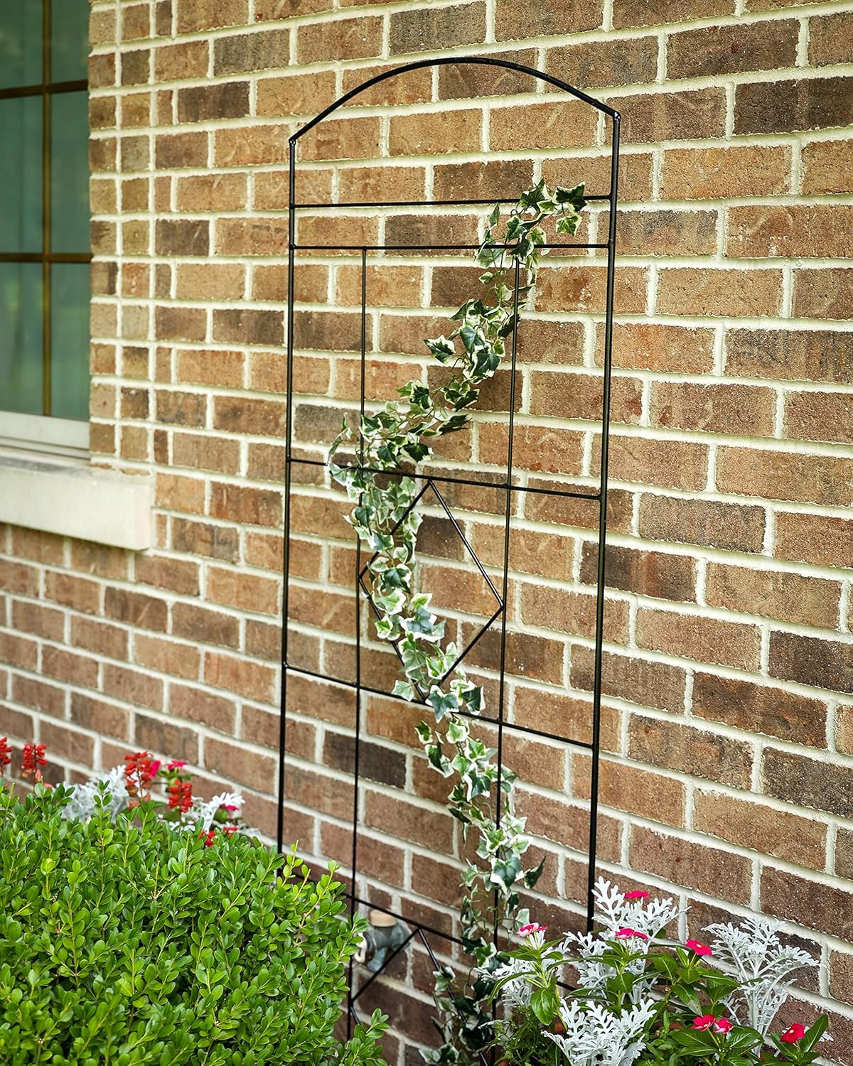 American Garden Works at Arch Trellis, 65" x 25", Matte Black