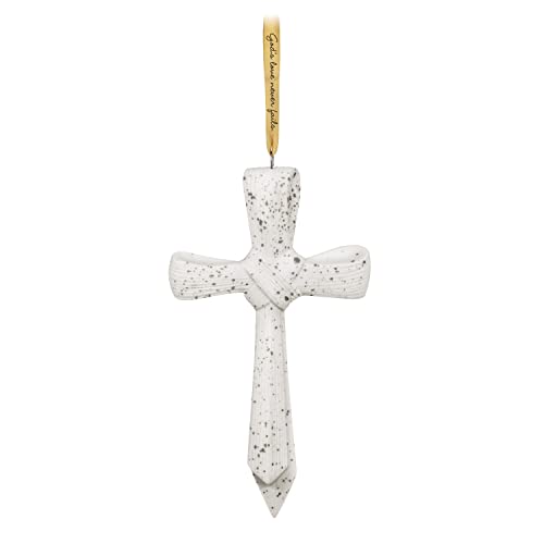 Hallmark Keepsake Christmas Ornament 2023, Porcelain Cross, God's Love Never Fails, Religious Gifts
