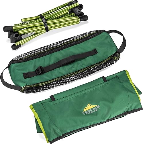 Miniatura 13 de Cascade Mountain Tech Silla de campamento ligera de respaldo alto al aire libre con reposacabezas y estuche de transporte - verde