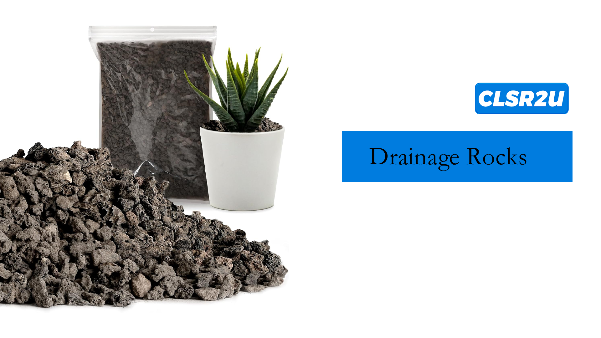 Drainage Rocks for Potted Plants 5LBS, Horticultural Lava Rocks