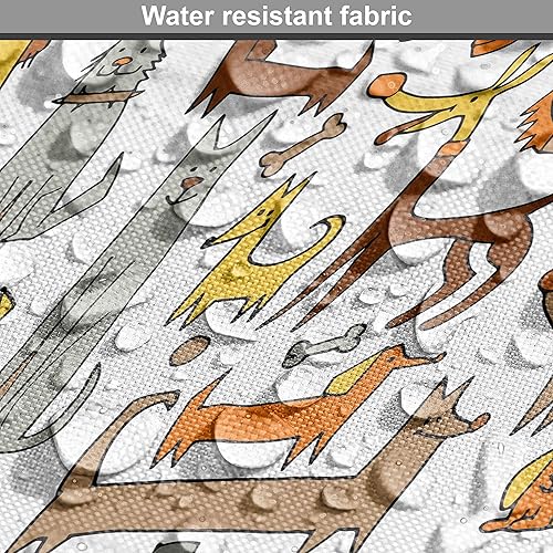 Vista 241 de Lunarable The Yard, tela azul real de The Yard, patrón de cerámica inspirado en el Medio Oriente estilo marroquí, estampado oriental, tela de satén