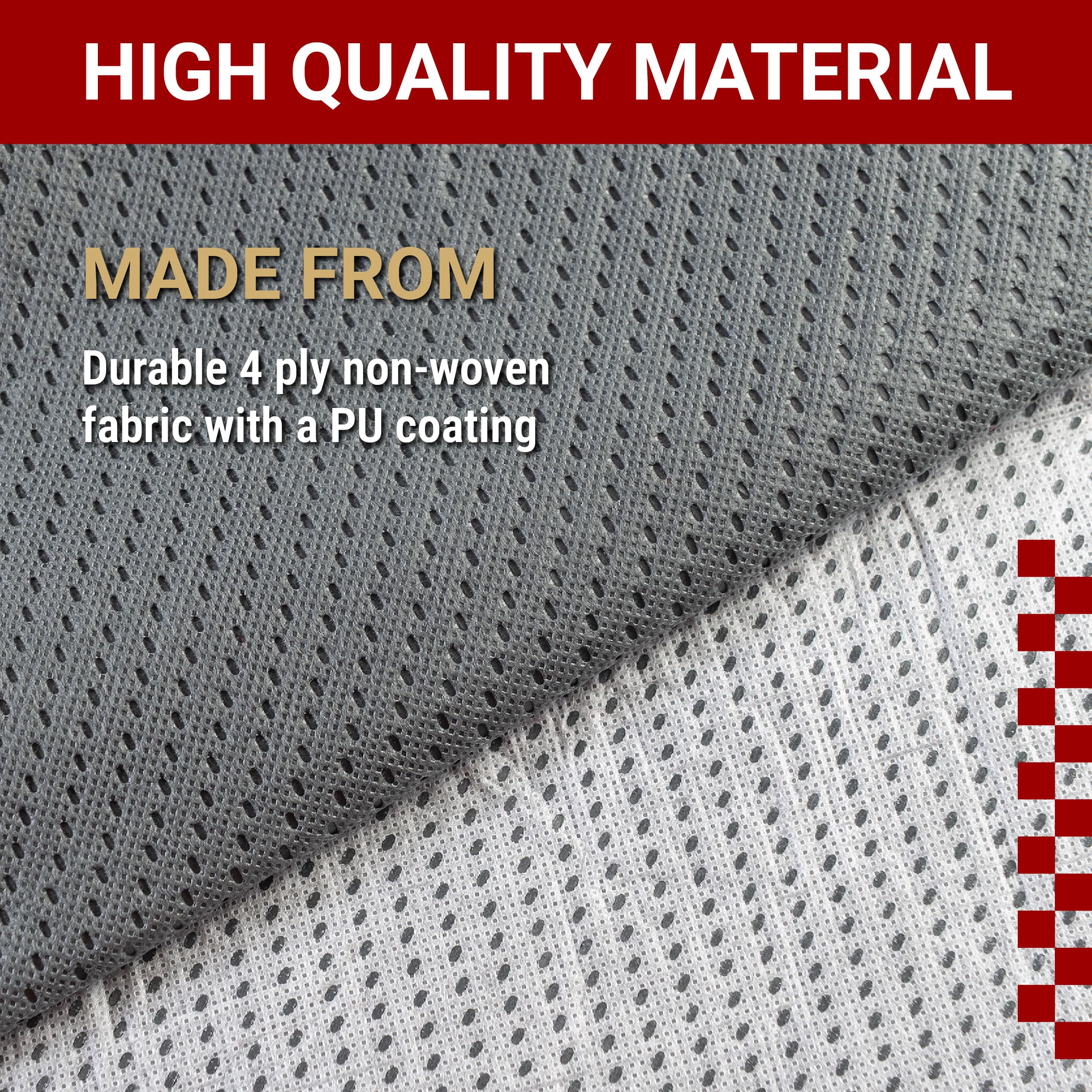 UK Custom Covers MC860GREYAD4 - Funda impermeable para autocaravana de 4 capas, color gris, tamaño 5,7-6,1 m