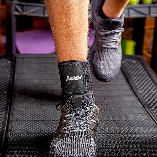 Miniatura 6 de Franklin Sports Tobillera - Estabilizador de soporte de tobillo ajustable - Soporte de compresión para esguinces de tobillo y dolor - Tobillera