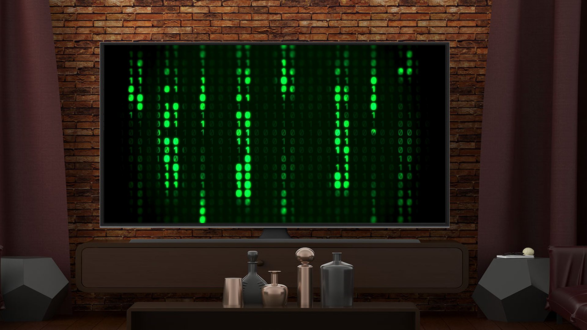 Screensaver Code Matrix Digital Rain-Cyber Code Motion Background & Tech Screensaver ...