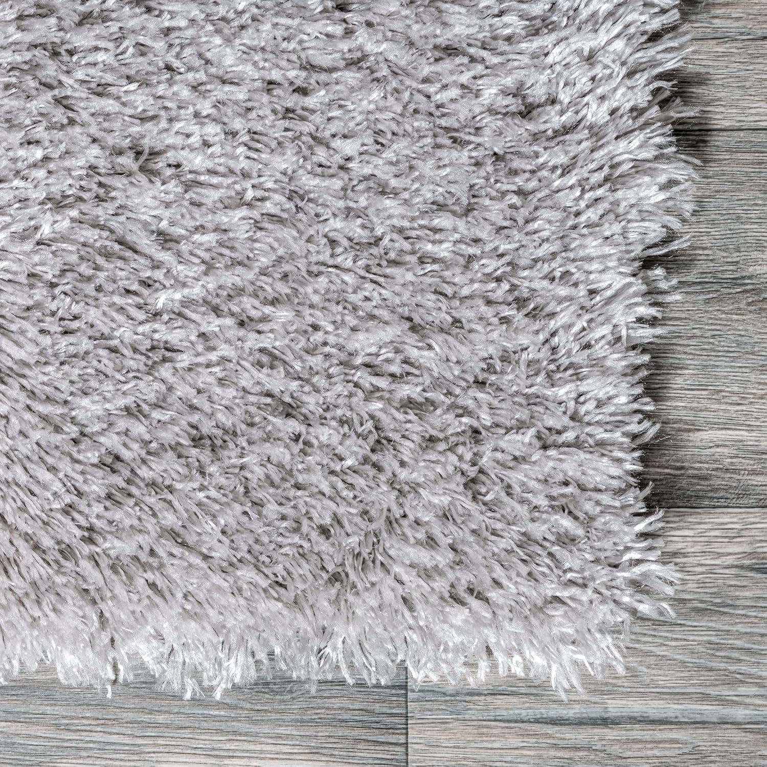 nuLOOM Gynel Contemporary Shag Runner Rug, 2' 8" x 8', Silver