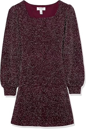 Speechless Girls Long Sleeve Glitter Knit Party DressSpecial Occasion Dress