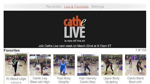 Cathe Live for FireTV – vue 2