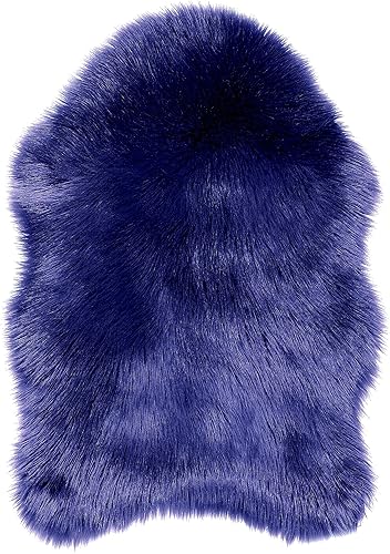 Alfombra de piel sintética de oveja  Alfombra de piel sintética de oveja, lavable y esponjosa, alfombra peluda para la sala de estar, dormitorio,
