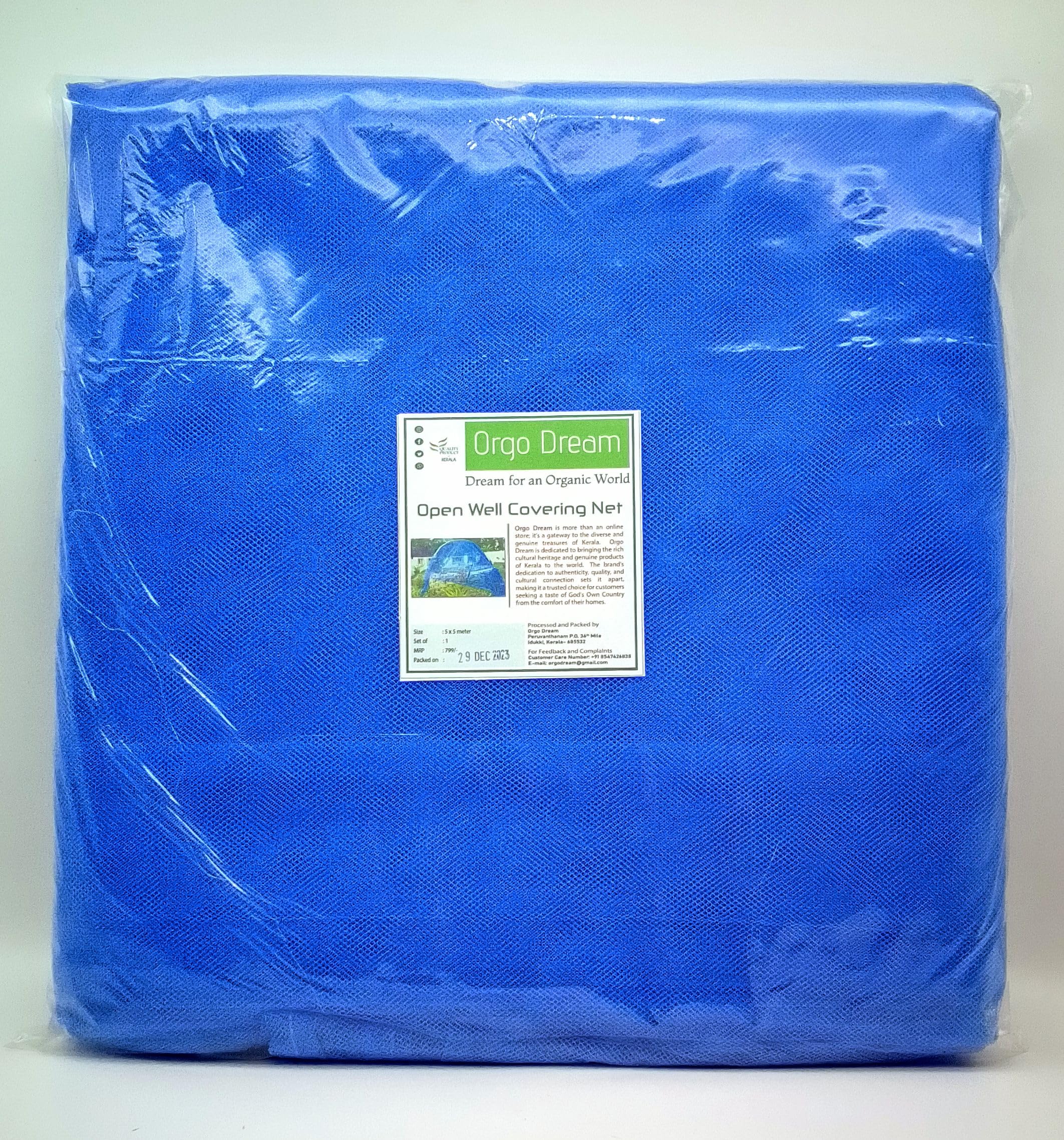 Orgo Dream Kinar Vala | Small Mesh Open Well Covering Net | UV Resistant (Blue Color, Large Size)- 5x5 Meter Or 15 x15 Feet (B0CTF939QT) Amazon Price History, Amazon Price Tracker