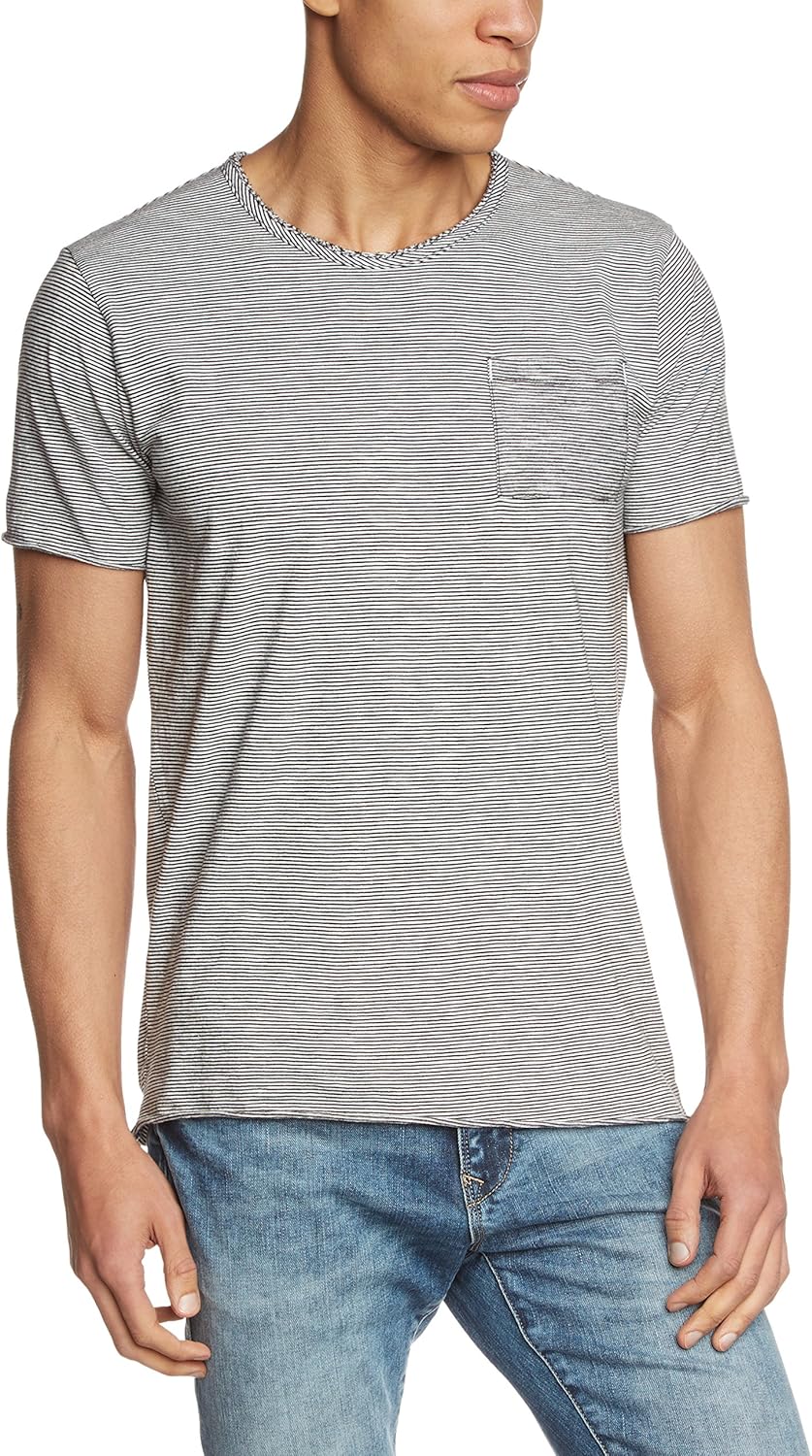 SELETED HOMME Camiseta Para Hombre Slhaspen SS O-Neck Tee Noos