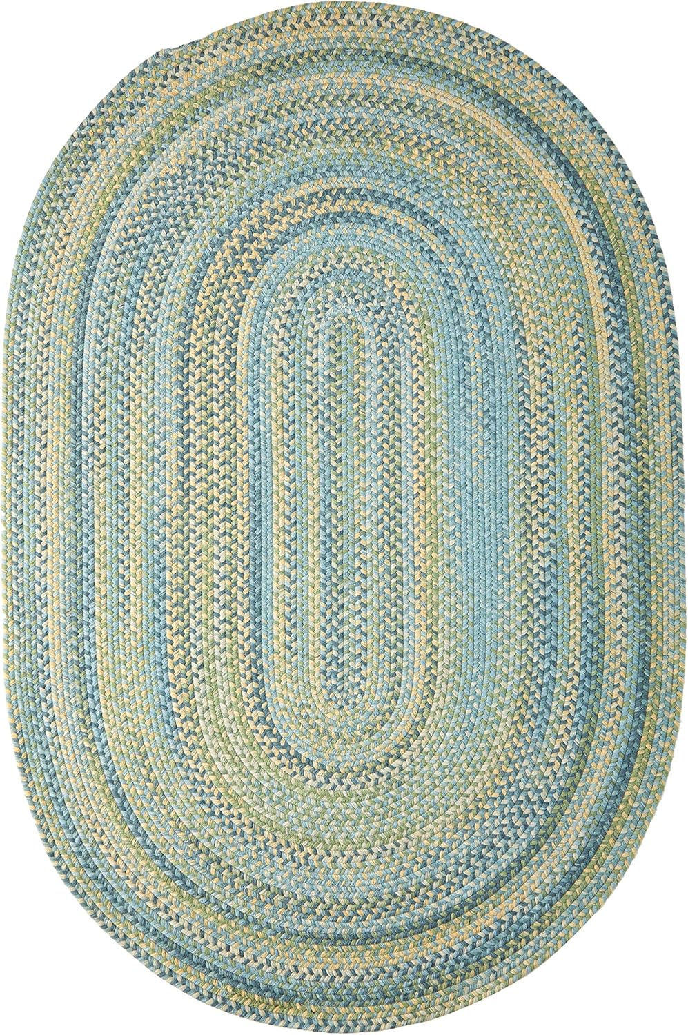 Colonial Mills Rustica Braided Rug, 8 by 11', Whipple Blue