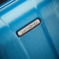 Vista 4 de Samsonite Centric 2 Set de maletas rígidas expandibles con ruedas giratorias dobles, Azul Caribe, Juego de 2 piezas (equipaje de mano/grande)