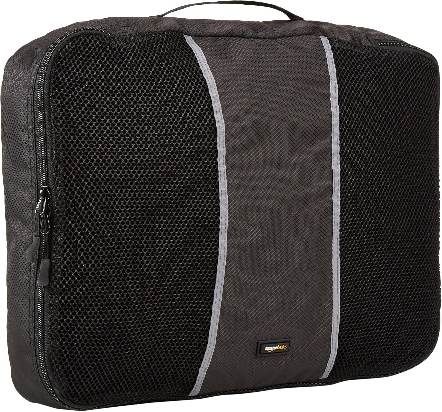 Amazon Basics 4-Piece Packing Cube Set - 2 Medium and 2 Large, Black and Gray