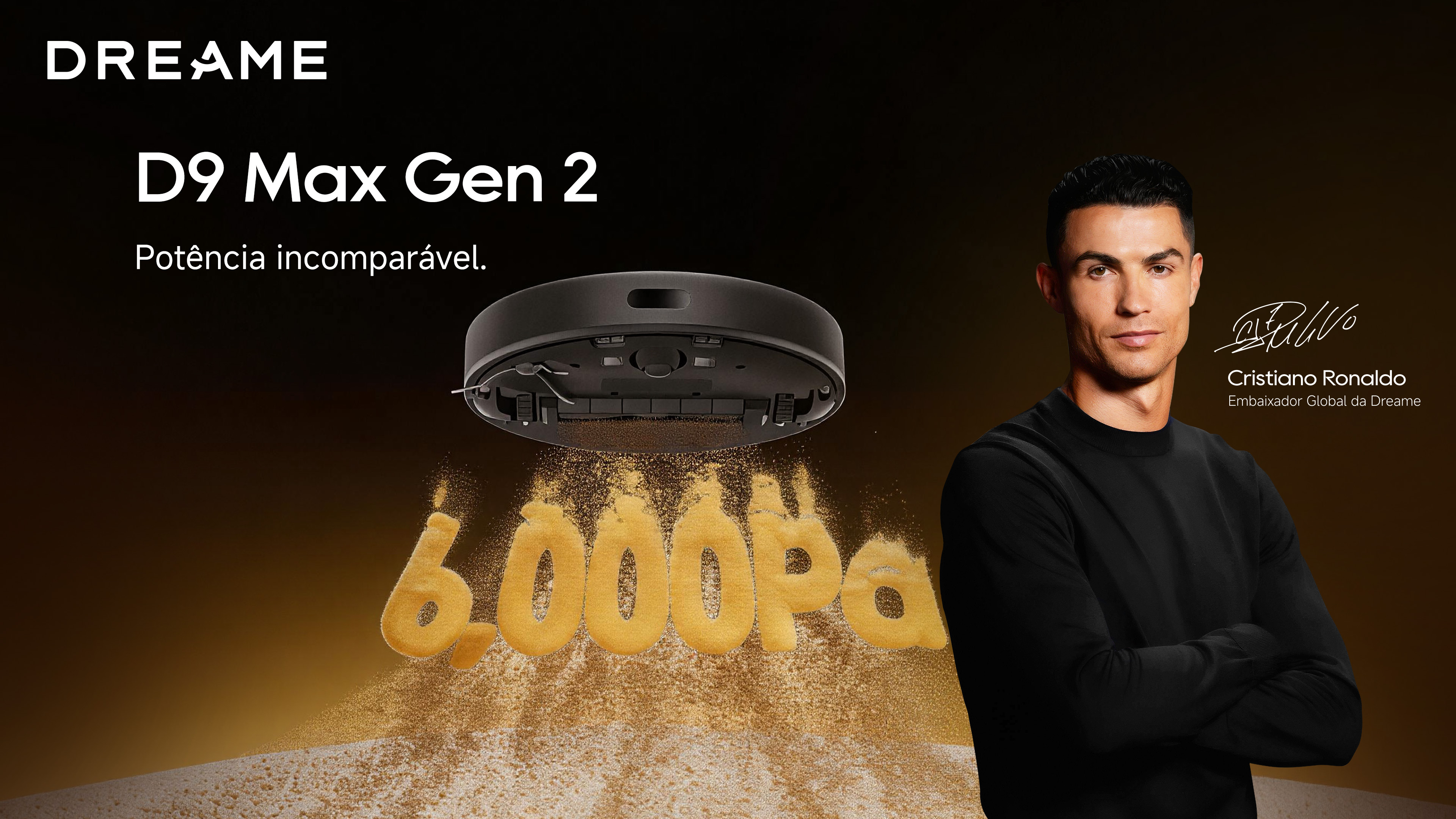 DREAME D9 Max Gen 2 Robô Aspirador de Pó e Passa Pano, 6000Pa