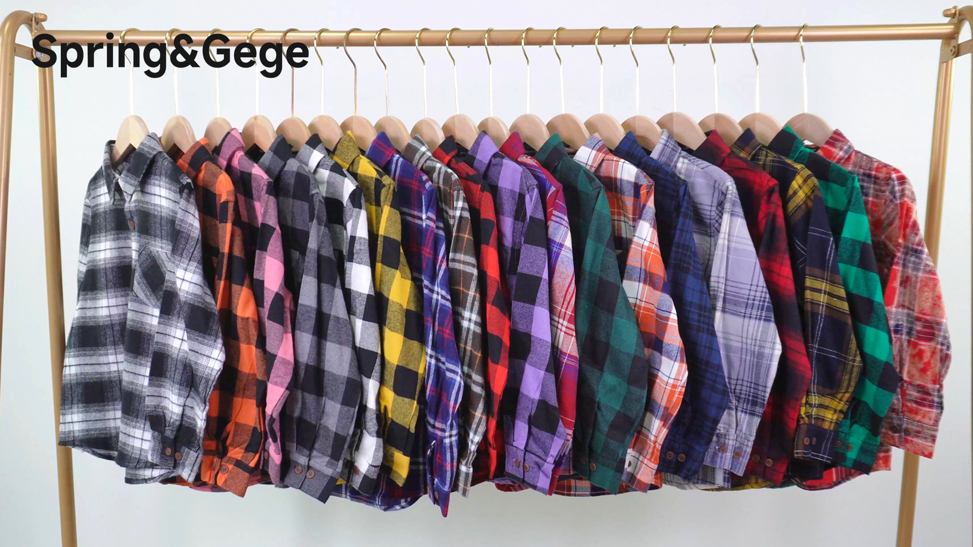 Boys Check Plaid Flannel Shirt - Long Sleeve Button Down Top In Brown
