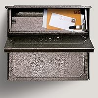 Vista 8 de Mail Boss 7174 Townhouse, buzón de seguridad decorativo con bloqueo de montaje en pared de bronce para el hogar, mediano