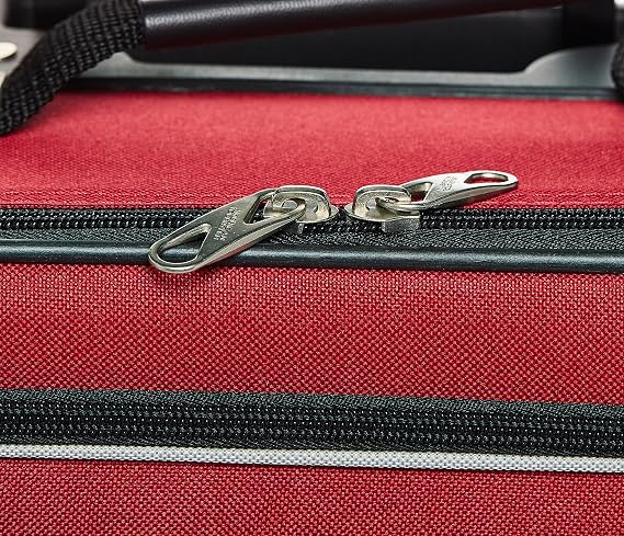 American Tourister Fieldbrook XLT Softside Upright Luggage, Red/Black, 3-Piece Set (BB/21/25)