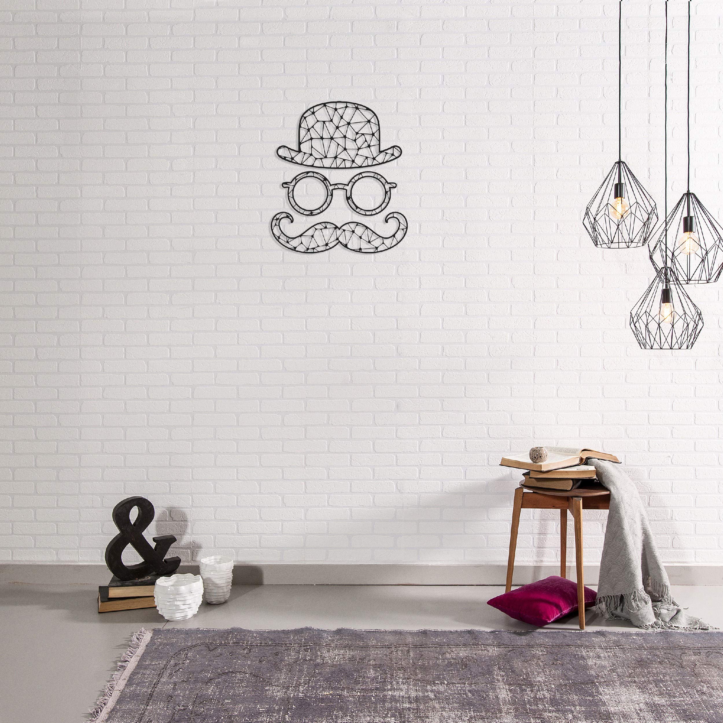 Homemania Wall Decoration 50 x 0.16 x 45 cm Black