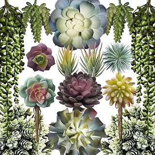 caqpo 15 Pack Realistic Artificial Succulents - Faux Unpotted Succulent Plants for Home Decor DIY Terrariums Crafts