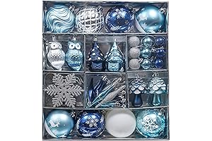 Valery Madelyn Christmas Ornaments, 80ct Winter Wonderland Decorations Set