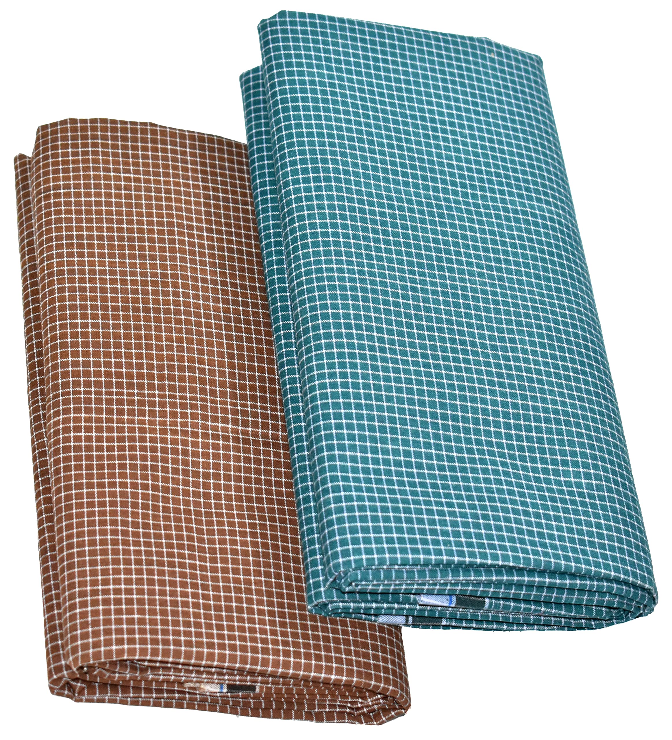 TUNI MANIMen's Cotton Lungi/Stitched/Mini Checked/Length 2.10m (Pack of 2)