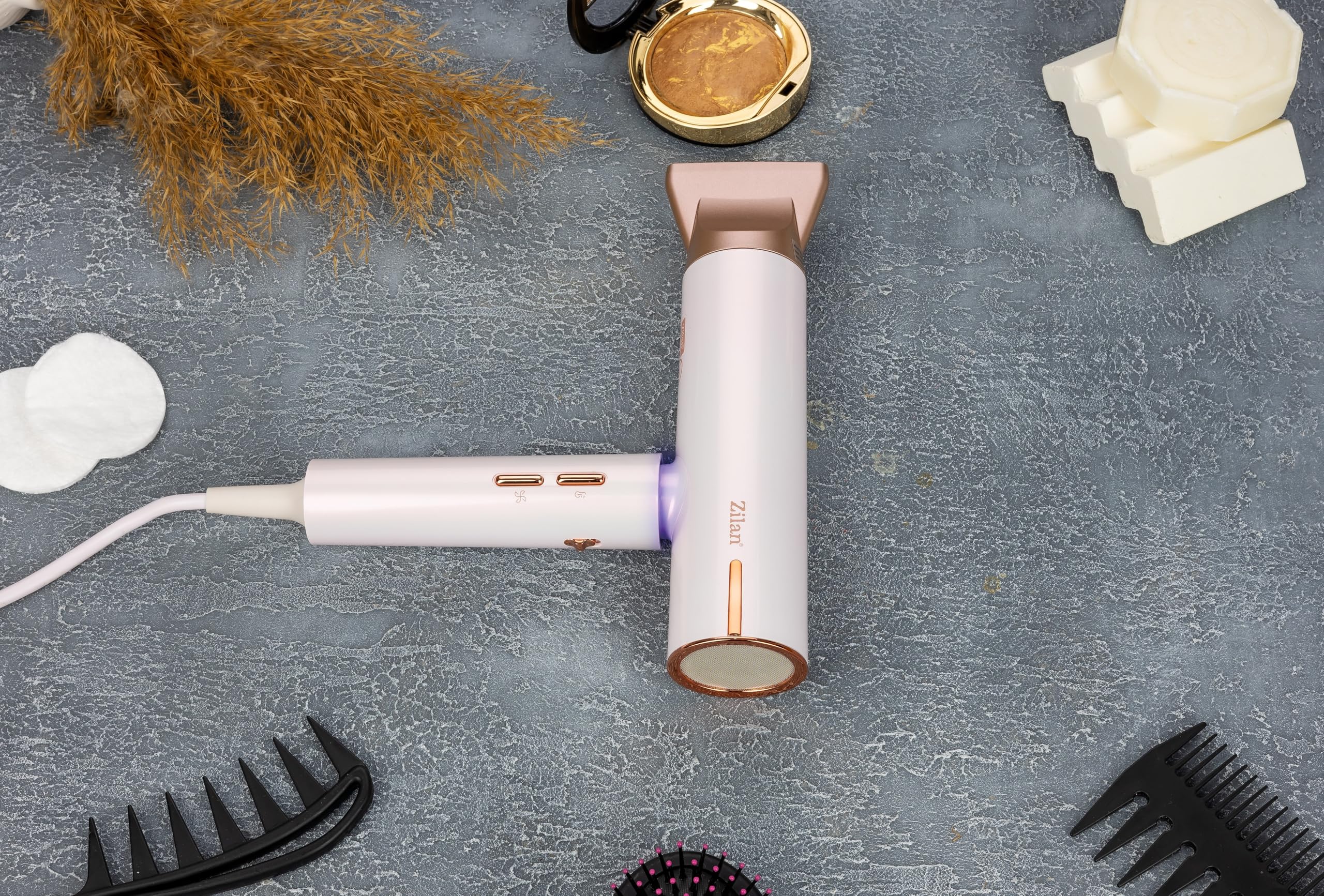 Profi Haartrockner BLDC Motor 110.000 U/min für Schnelles Trocknen Ionen Haarföhn Styling Föhn Haar Trockner Fön für Privat & Friseur IQ-Technologie Memory-System Auto Cleaning LED-Anzeige Cool Shot