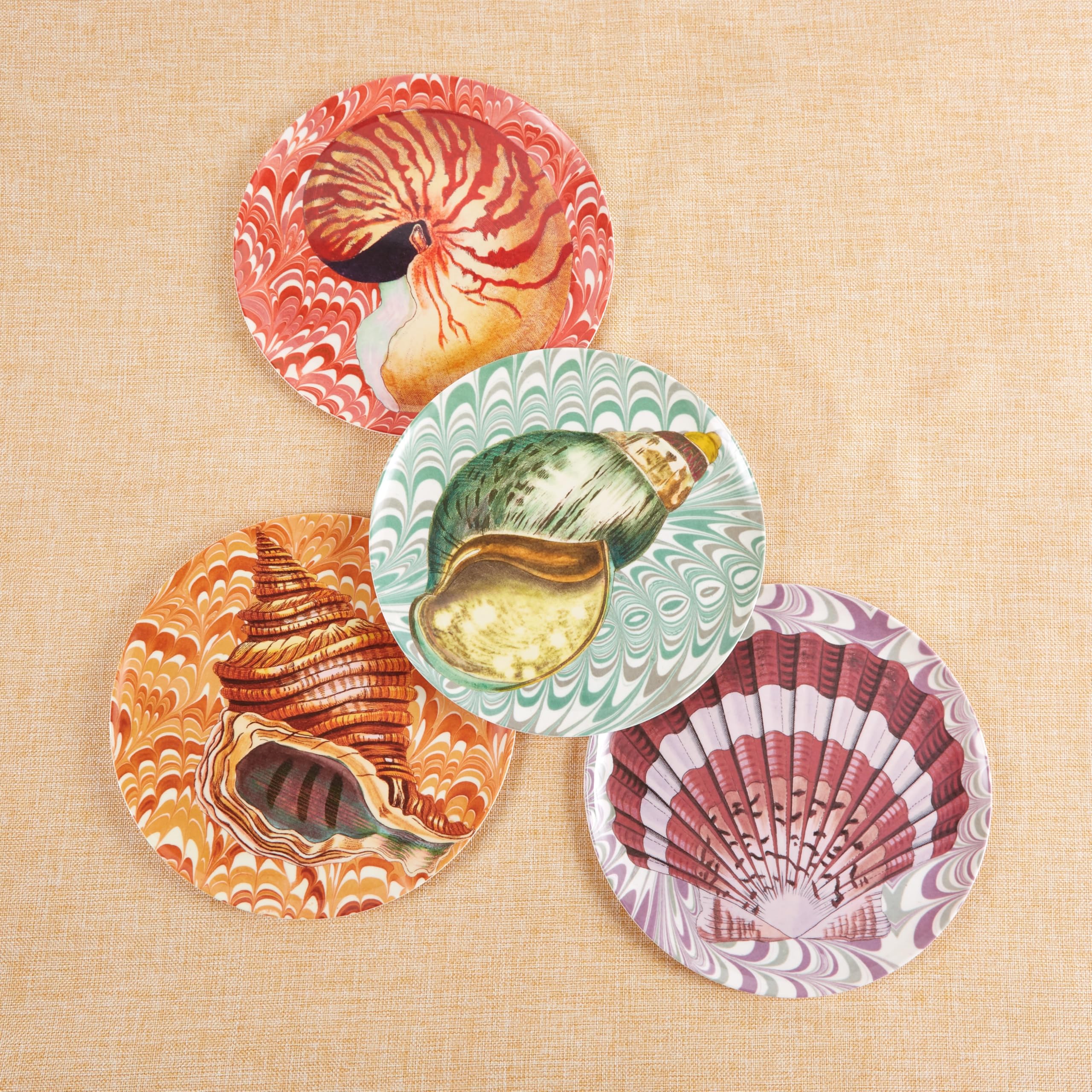 Thomas Paul Sealife Melamine Salad Plates – Set Of 4, Colorful & Durable, No Microwave