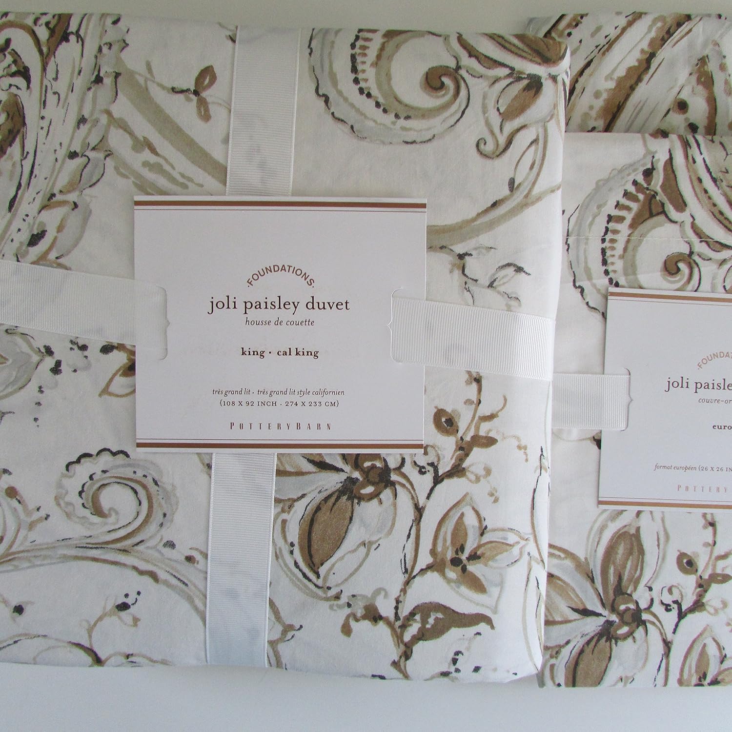 Pottery Barn JOLI PAISLEY Duvet Cover Full/Queen & Two Standard Shams