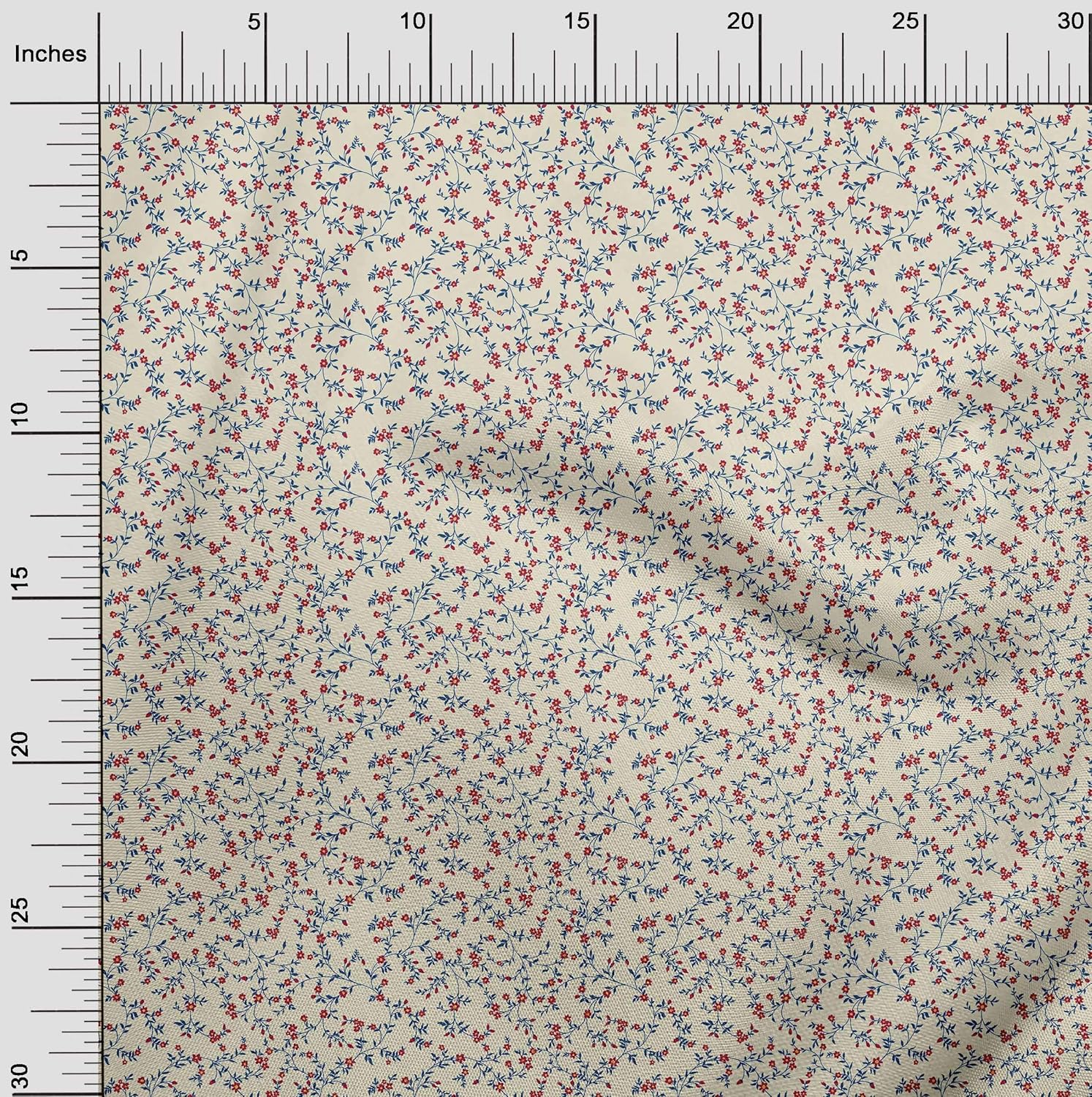 oneOone Polyester Spandex Light Yellow Fabric Leaves & Floral Artistic Quilting Supplies Print Sewing Fabric by The Yard 56 Inch Wide