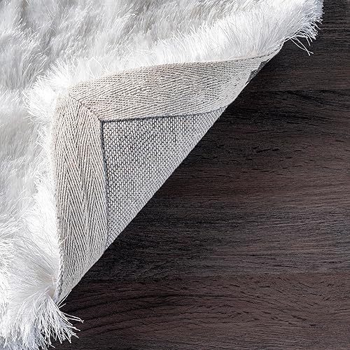 Miniatura 4 de nuLOOM Latonia - Alfombra decorativa moderna y sedosa, 2 x 3, color blanco perla