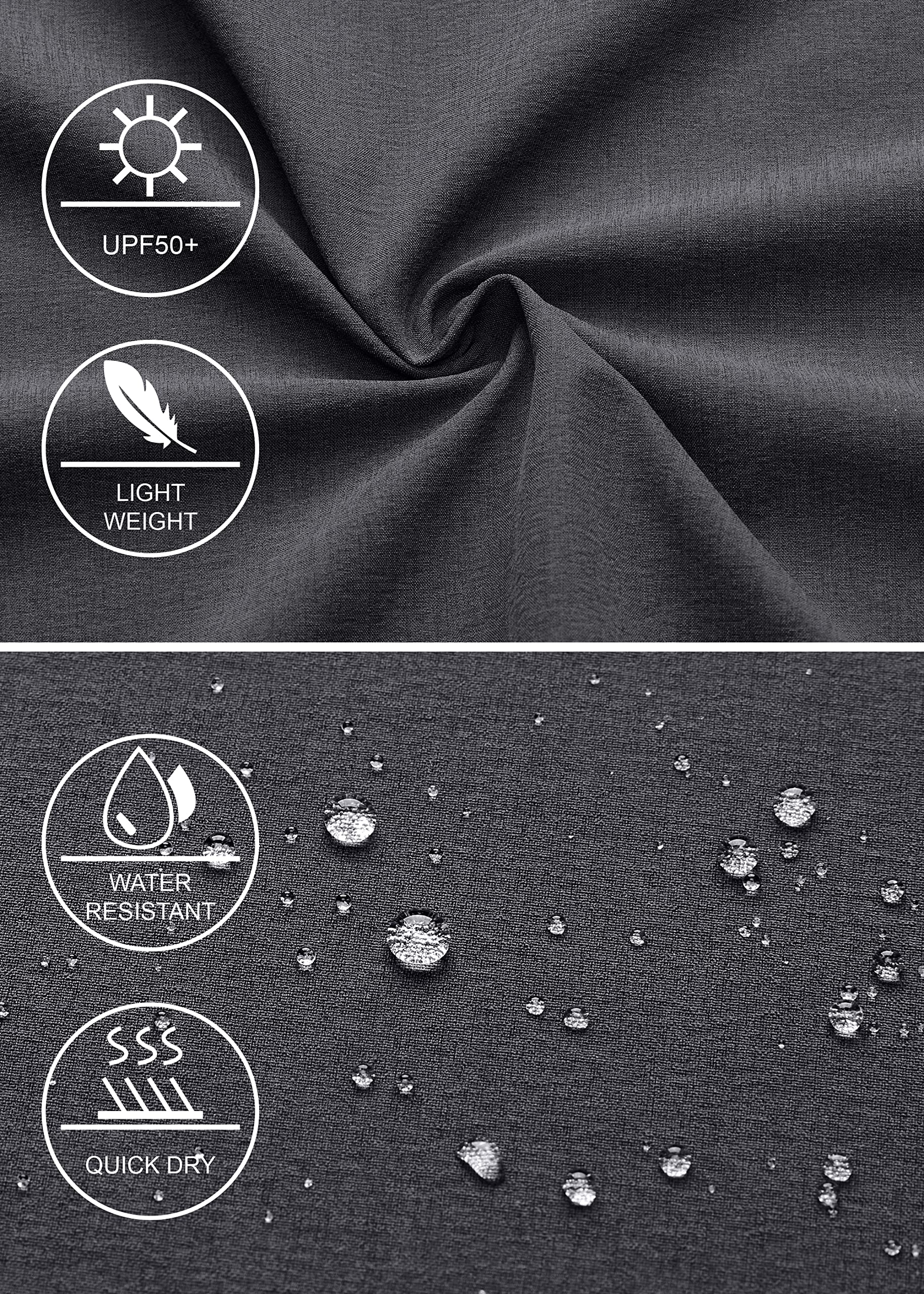 Libin Pantaloncini da Golf da Uomo 7 "9" Pantaloncini da Lavoro Casual Corti ibridi Frontali Piatti Leggeri ad Asciugatura Rapida Resistenti all'Acqua