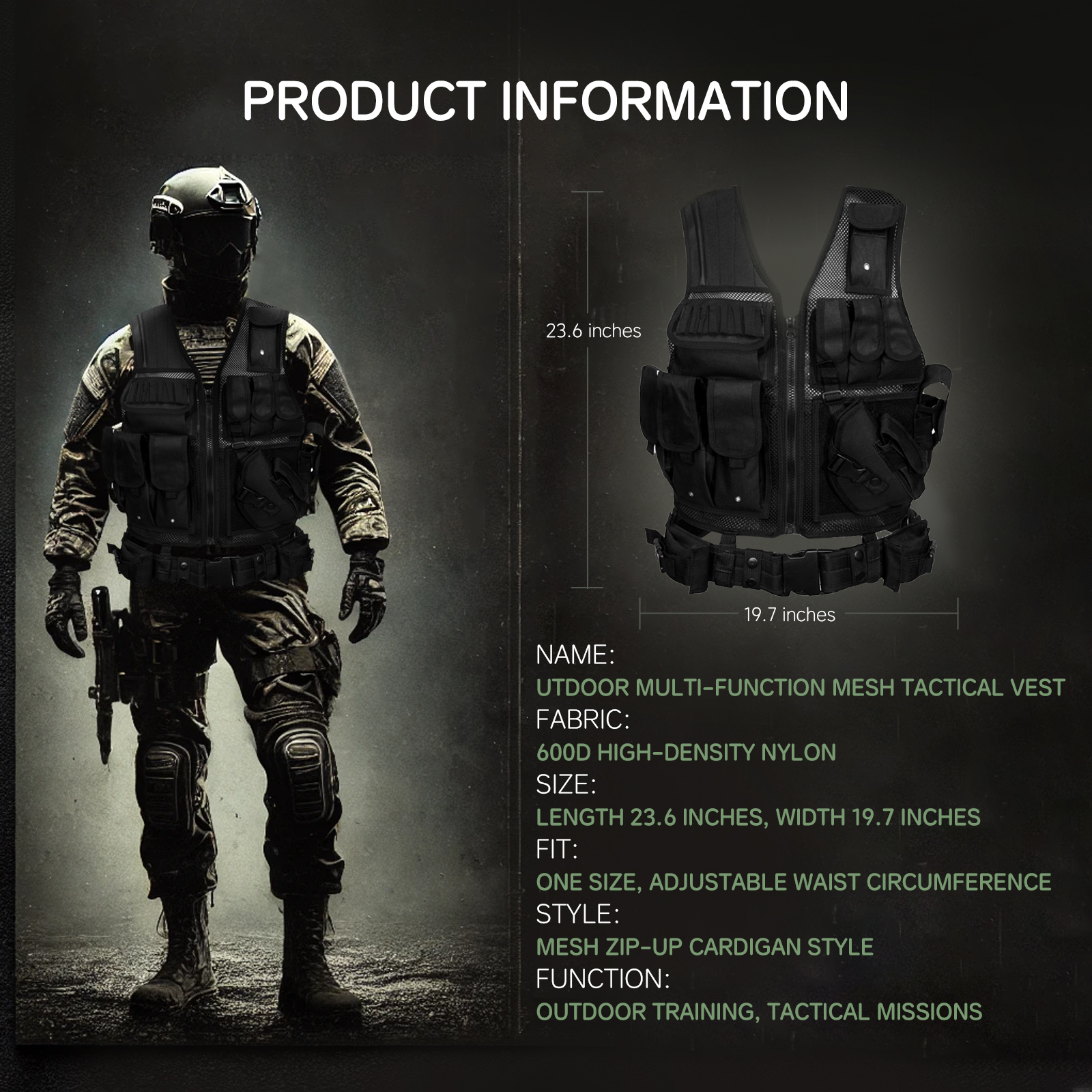 BEAUTI4U Tactical Vest - Military Tactical Airsoft Paintball Gear