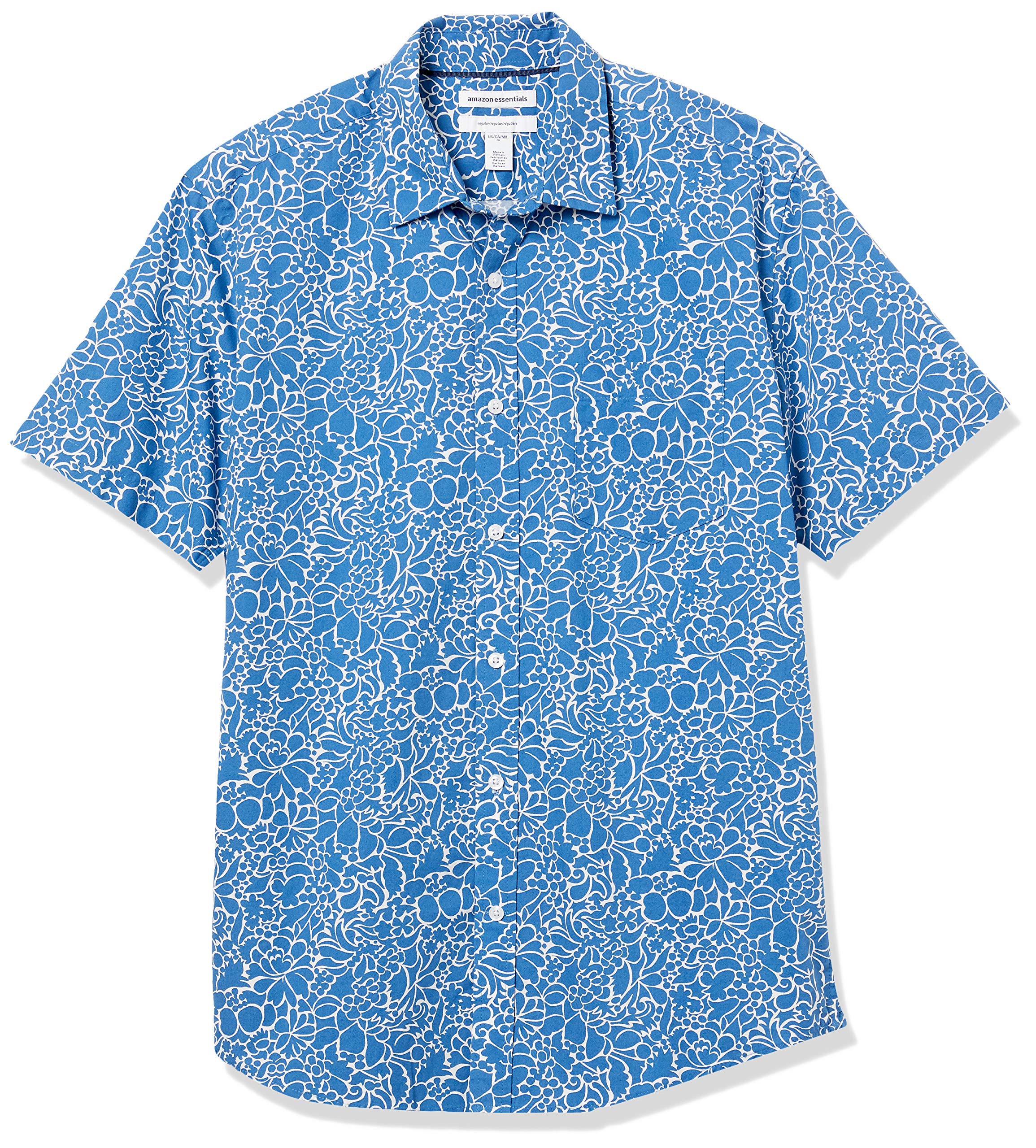 Amazon Essentials Men's Regular-Fit Short-Sleeve Poplin Shirt