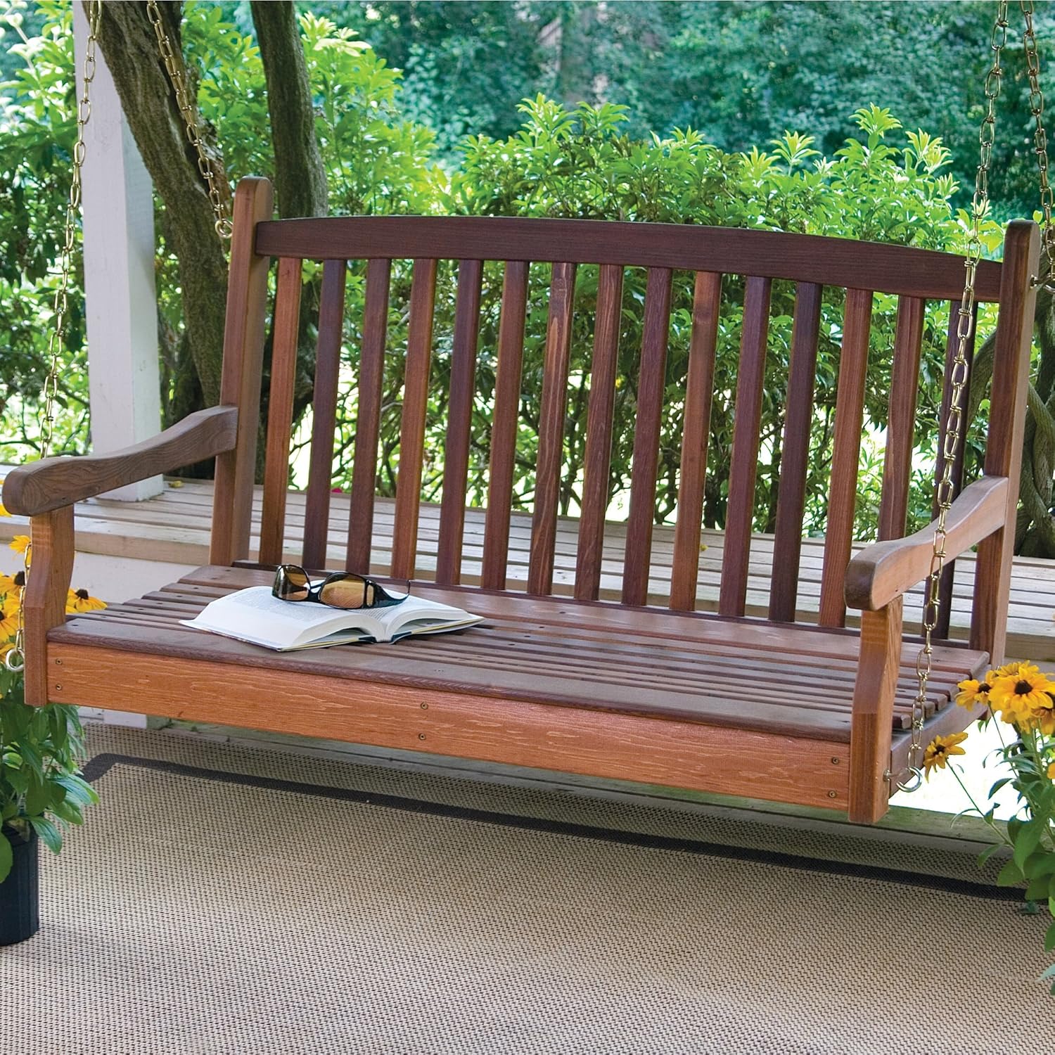 Great American Woodies Western Red Cedar 4 ft Chespeake Swing Porch Swings