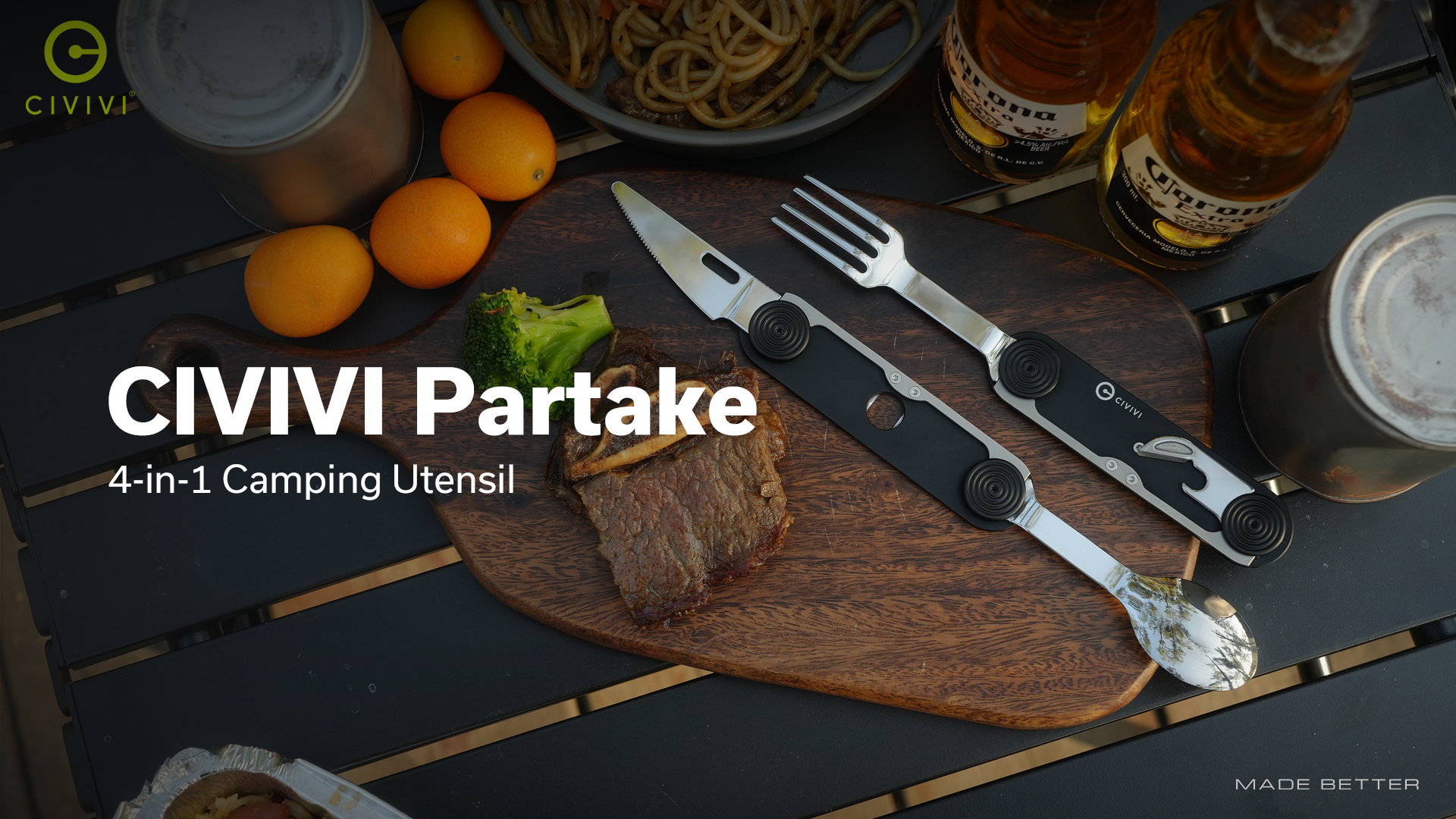 Amazon.com : CIVIVI Partake 4-in-1 Camping Utensil, Detachable