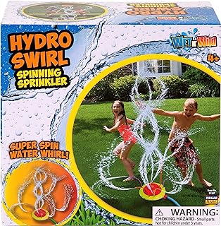 Hydro Swirl Spinning Water Sprinkler for Kids Outdoor Play – Kids Sprinklers for Yard Outdoor Activities – Splashing Outdoor Water Play Toy W. Wiggle Tubes – TIDAL STORM Water Sprinklers for Yard Kids